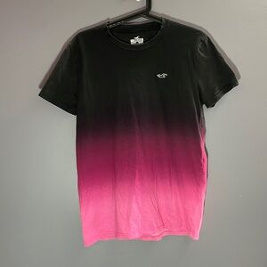 Hollister Ombré Pink and Black Short Sleeve Tee